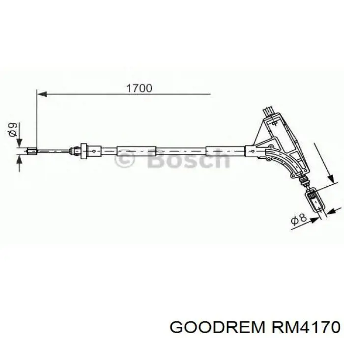 RM4170 Goodrem трос ручного гальма передній