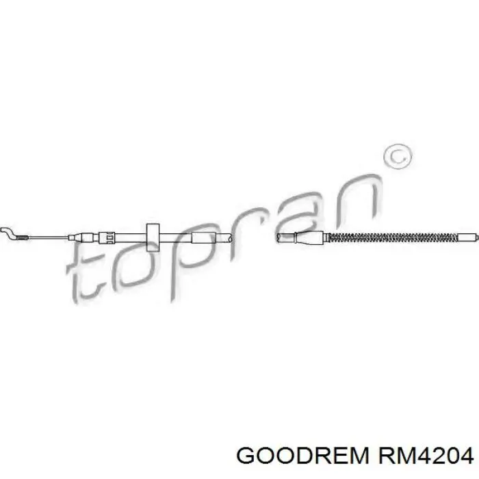 Трос ручного гальма задній, правий/лівий Goodrem RM4204 ціна, від 6.28 USD