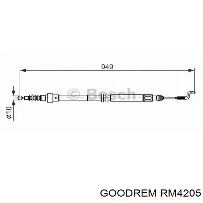 Купити RM4205 Goodrem Трос ручного гальма задній, правий/лівий