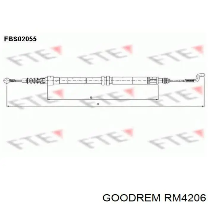 Купити RM4206 Goodrem Трос ручного гальма задній, правий/лівий