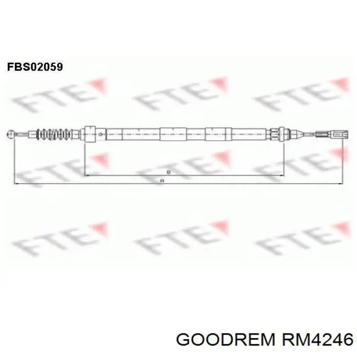 Купити RM4246 Goodrem Трос ручного гальма задній, правий/лівий