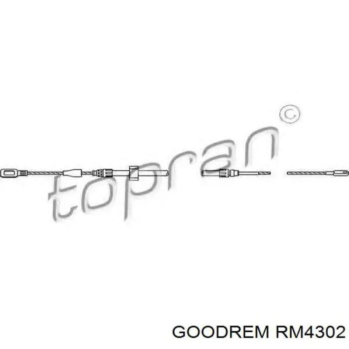 Трос ручного гальма передній RM4302 Goodrem