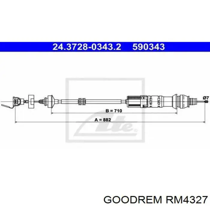 RM4327 Goodrem Трос зчеплення