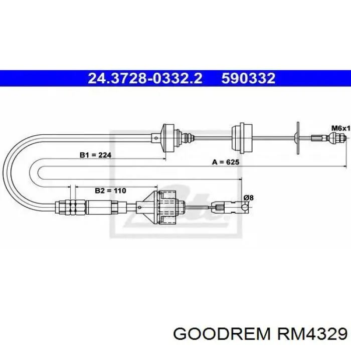 Купити RM4329 Goodrem Трос зчеплення