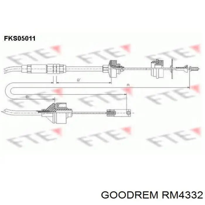 Купити RM4332 Goodrem Трос зчеплення