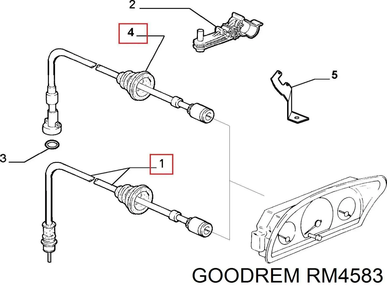 Трос приводу спідометра Goodrem RM4583 ціна, від 10.21 USD