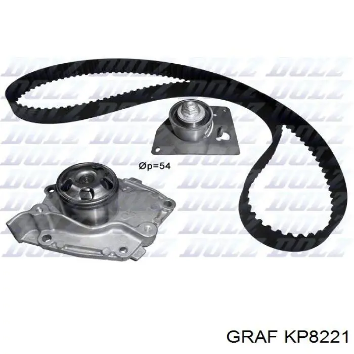 Комплект ГРМ Graf KP8221 ціна, від 86.35 USD