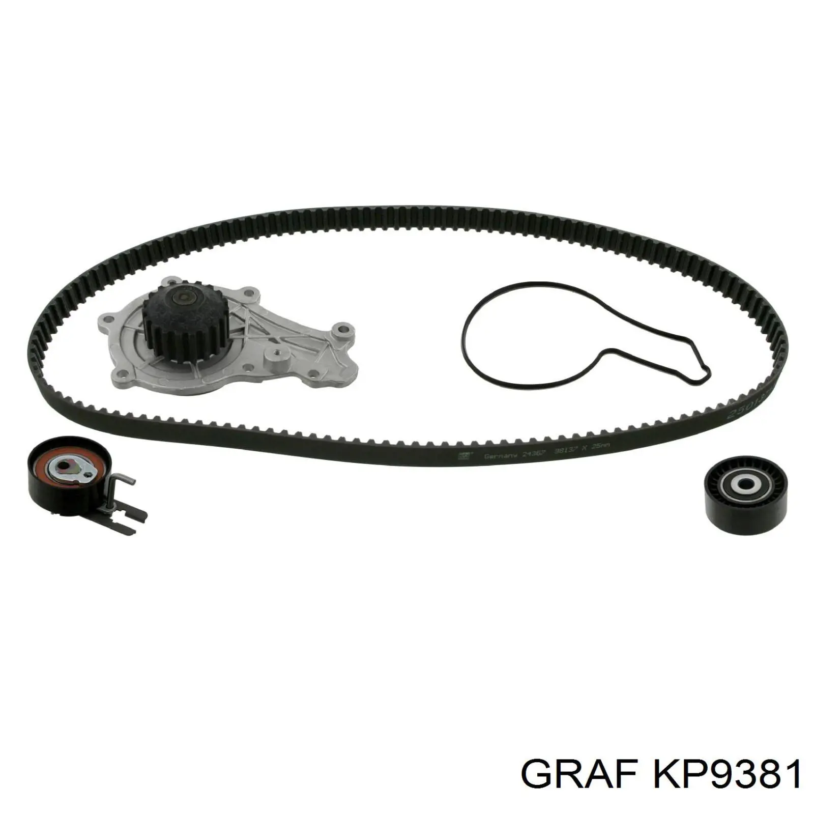 Комплект ГРМ Graf KP9381 ціна, від 78.81 USD