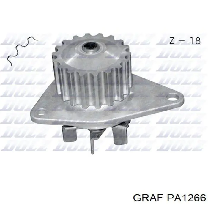 PA1266 Graf помпа водяна, (насос охолодження)