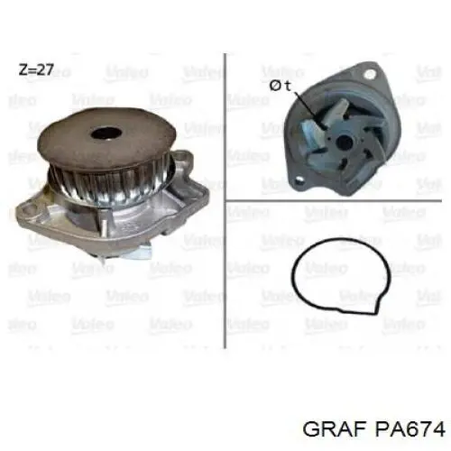 Купити PA674 Graf Насос охолоджуючої рідини