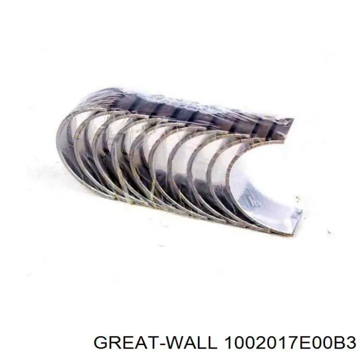1002017E00B3 Great Wall вкладиші колінвала, корінні, комплект, 1-й ремонт (+0,25)