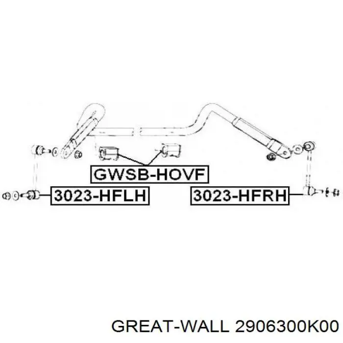Стійка стабілізатора переднього, ліва Great Wall Sokol S3 (Great Wall Сокол)