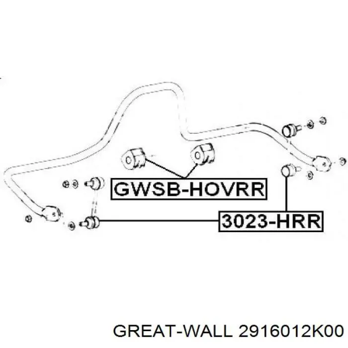 2916012K00 Great Wall Гумка заднього стабілізатора