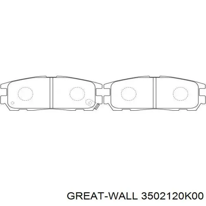 Задні гальмівні колодки 3502120K00 Great Wall