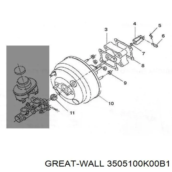 Циліндр гальмівний, головний на Great Wall Hover  CC646