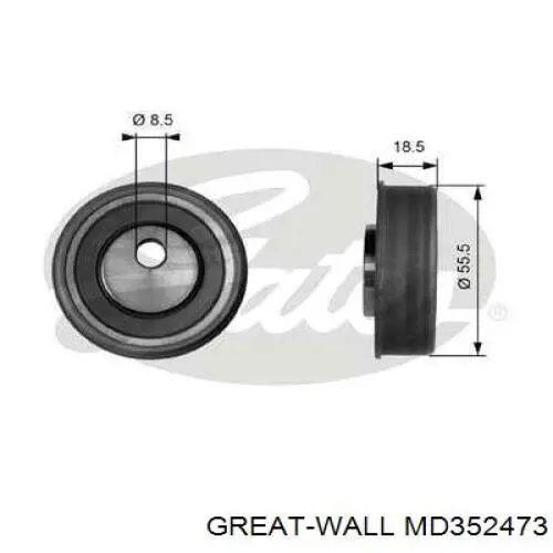 Ролик натягувача балансировочного ременя Great Wall MD352473 ціна, від 9.51 USD