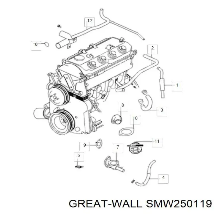 SMW250119 Great Wall датчик температури охолоджуючої рідини