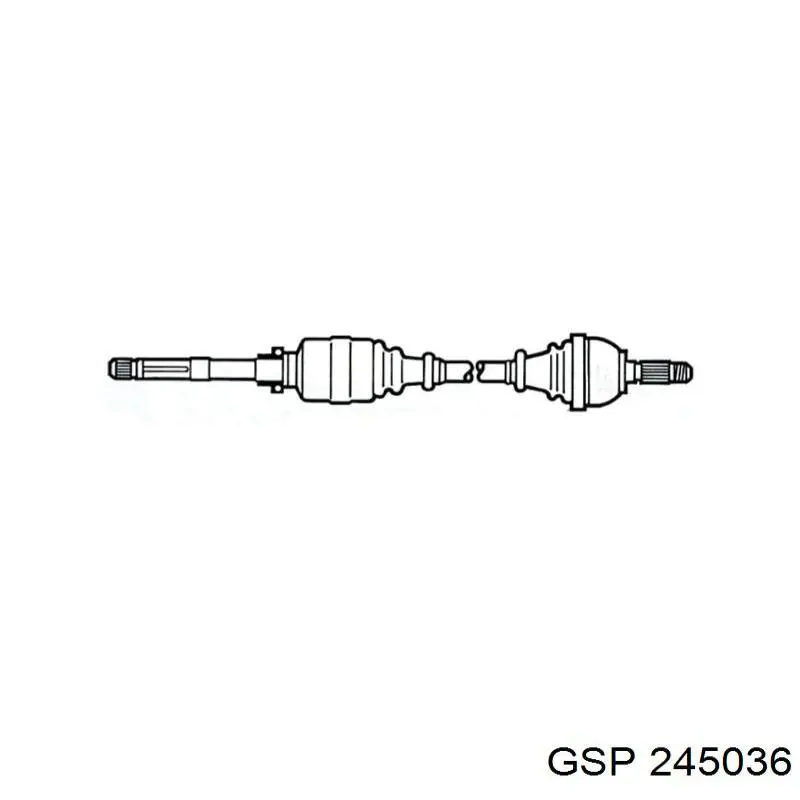 327352 Peugeot/Citroen Привід передній правий