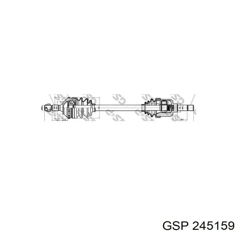 245159 GSP піввісь (привід передня, ліва)