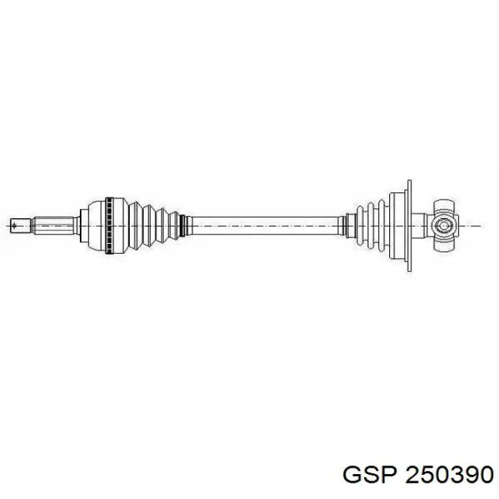 Привід передній лівий GSP 250390 ціна, від 71.90 USD