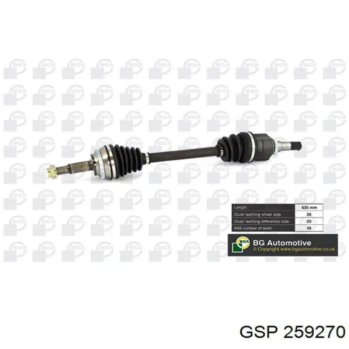 Ліва піввісь MRB22202 MarkBest