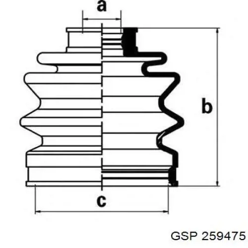 Привід передній лівий GSP 259475 ціна, від 118.61 USD