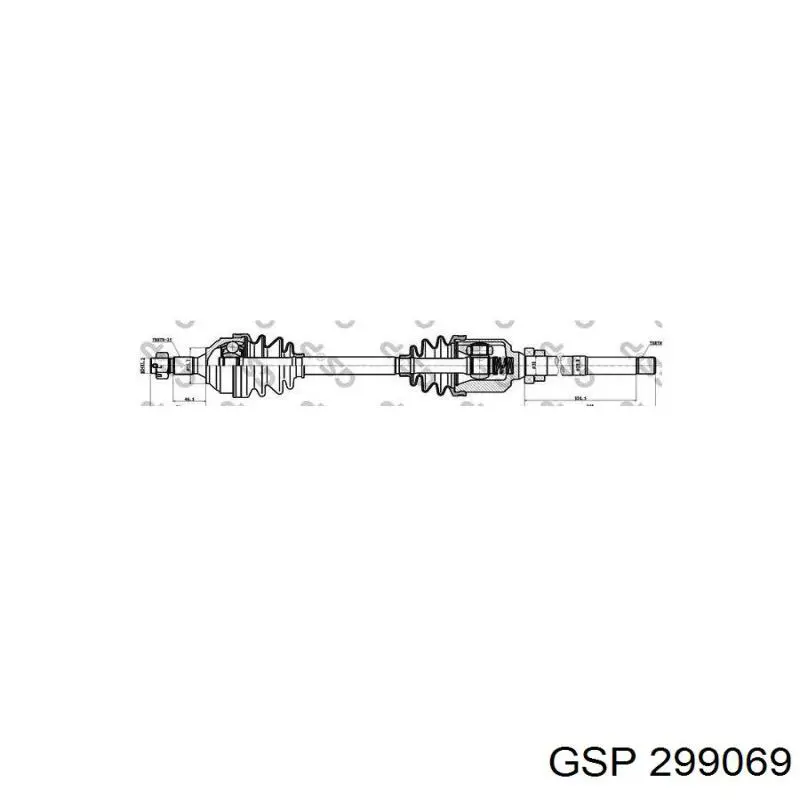 299069 GSP Привід передній правий