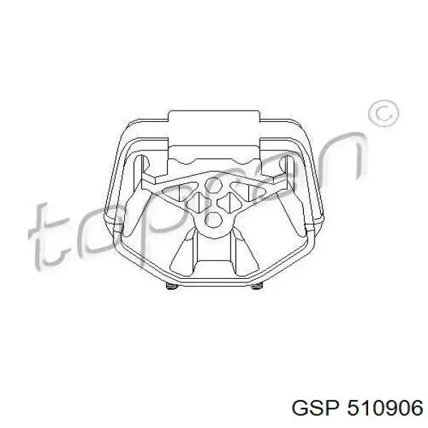 Подушка (опора) двигуна, задня 510906 GSP
