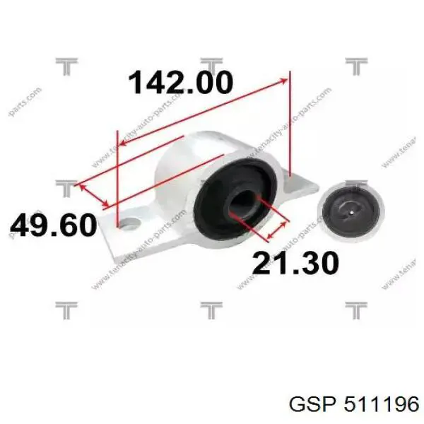 Сайлентблок переднього важеля GV0405 CTR