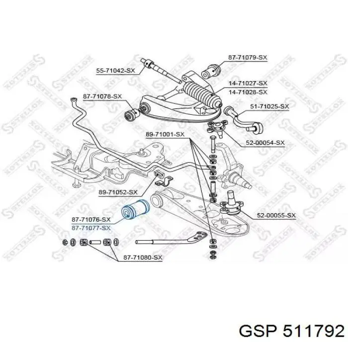 Купити 410680 GKN-Spidan Сайлентблок переднього верхнього важеля
