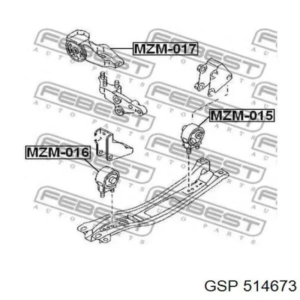 514673 GSP подушка (опора двигуна, передня)