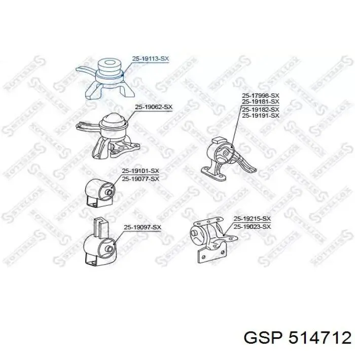 Купити 514712 GSP Подушка (опора) двигуна, права