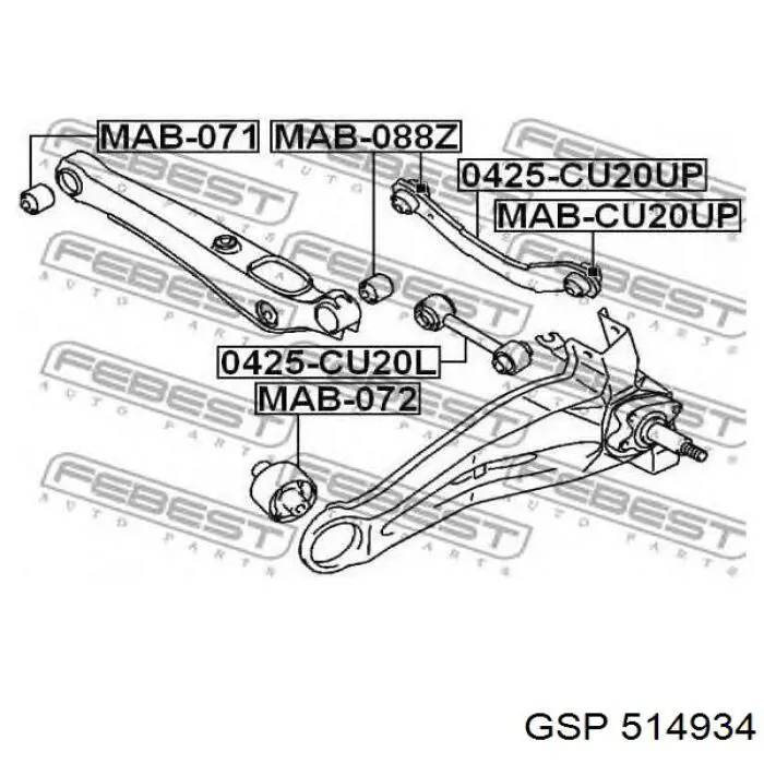Сайлентблок заднього важеля Belgum BG1130 ціна, від 5.60 USD