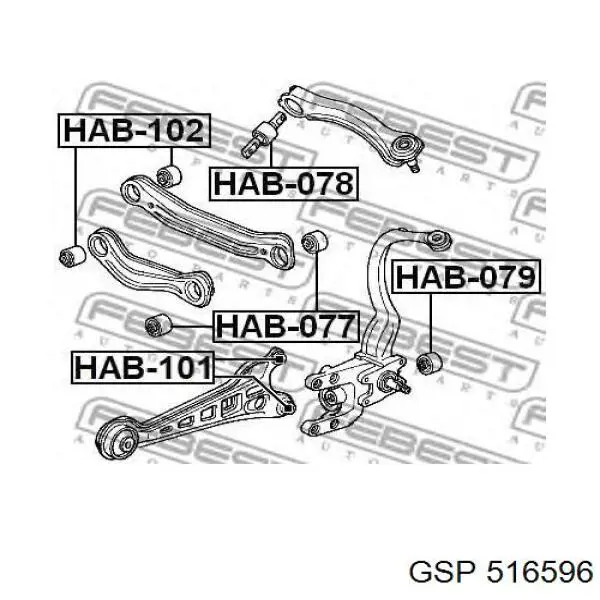 Сайлентблок заднього нижнього важеля Honda Accord 4 (CB3, CB7) (Хонда Аккорд)