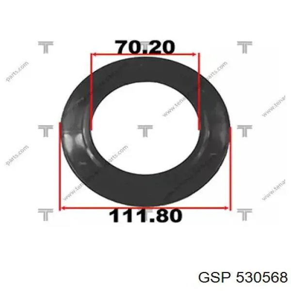 Підшипник опорний амортизатора, переднього 530568 GSP
