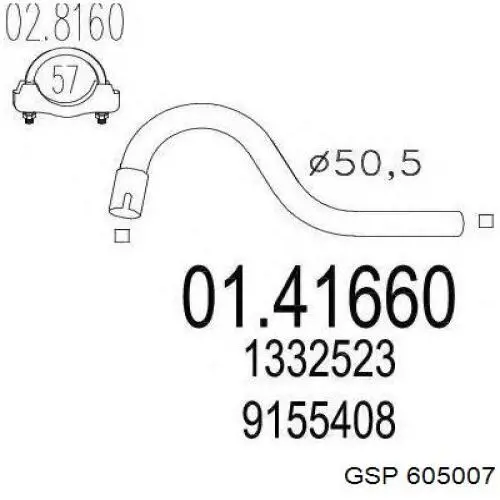 ШРУС внутрішній, задній GSP 605007 ціна, від 23.71 USD