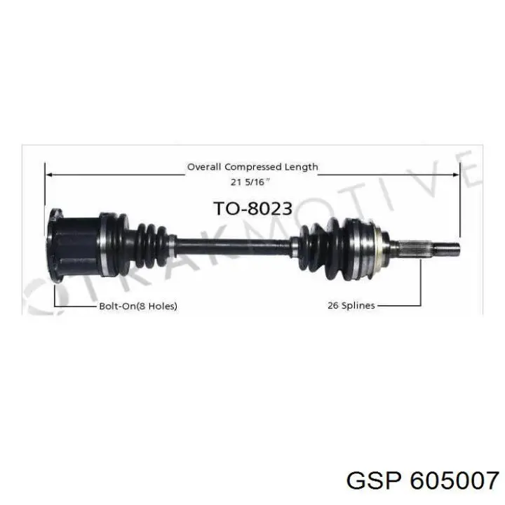 ШРУС внутрішній, задній GSP 605007 ціна, від 23.71 USD