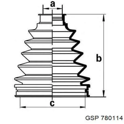 Пильник ШРУСа зовнішній CVB10646TPE Optimal