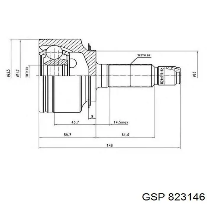 Купити 607680 Cifam Шарнір приводу зовнішній
