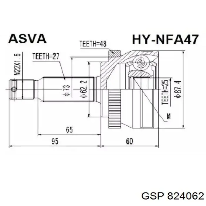 495003K320 Hyundai/Kia Граната зовнішня