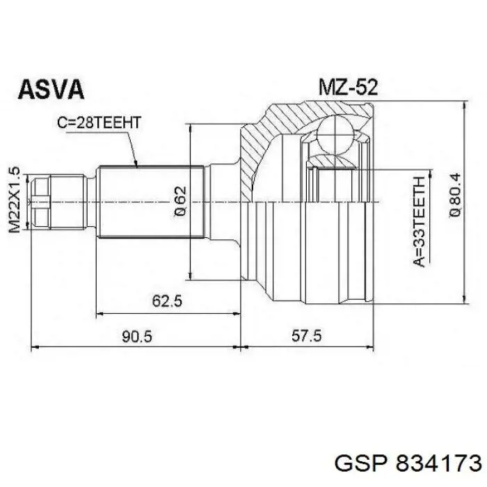 Граната колісна GSP 834173 ціна, від 28.59 USD
