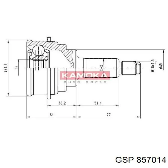 ШРУС зовнішній Trakmotive/Surtrack 400389