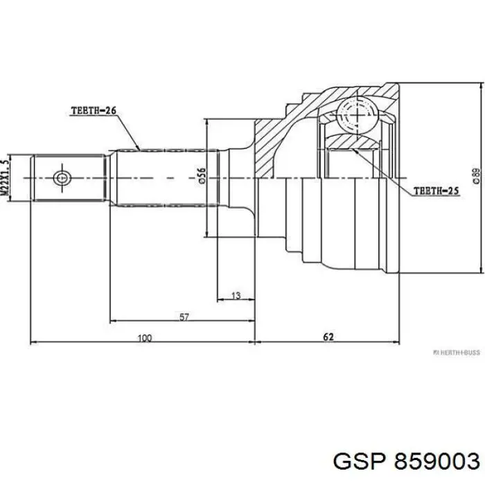 Купити 859003 GSP Шарнір приводу зовнішній