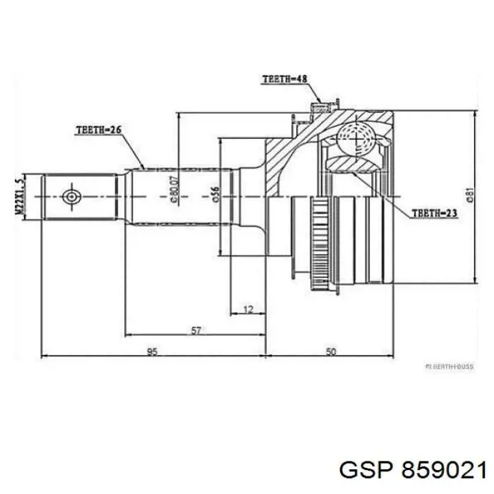 Купити 859021 GSP Шарнір приводу зовнішній