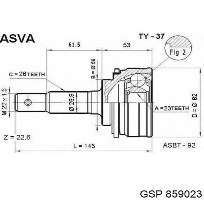 ШРУС зовнішній передній XX4341016190 Market (OEM)