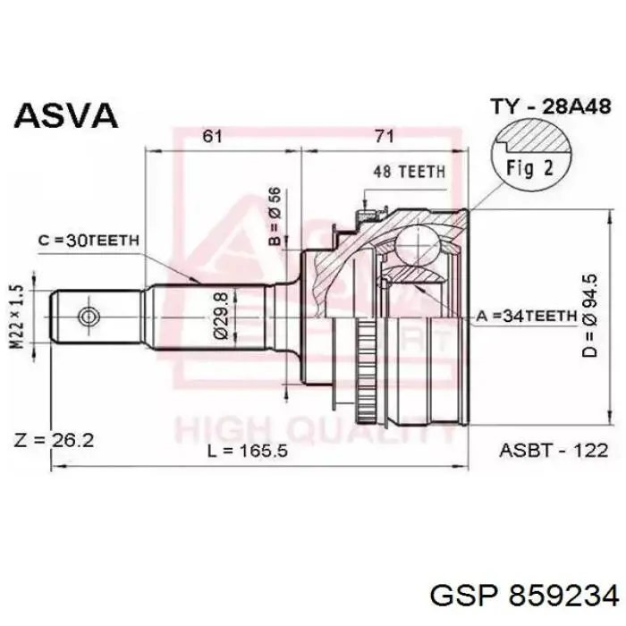  GSP 859234 ціна, від 48.09 USD