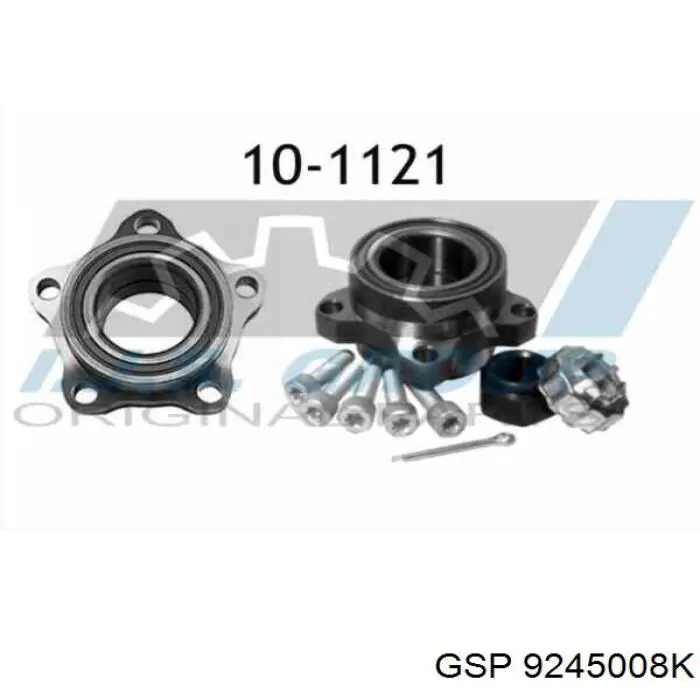 Комплект підшипник маточини передньої GSP 9245008K ціна, від 37.73 USD