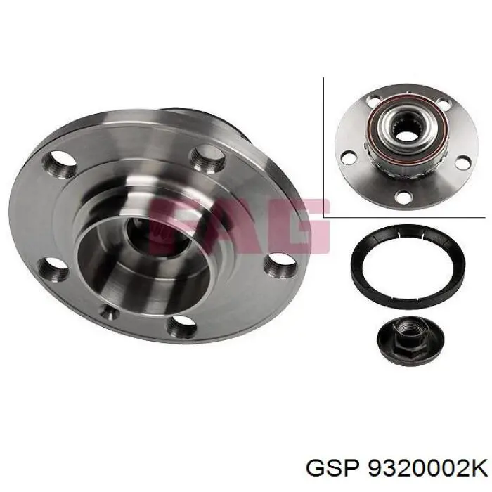 9320002K GSP Маточина (передня)