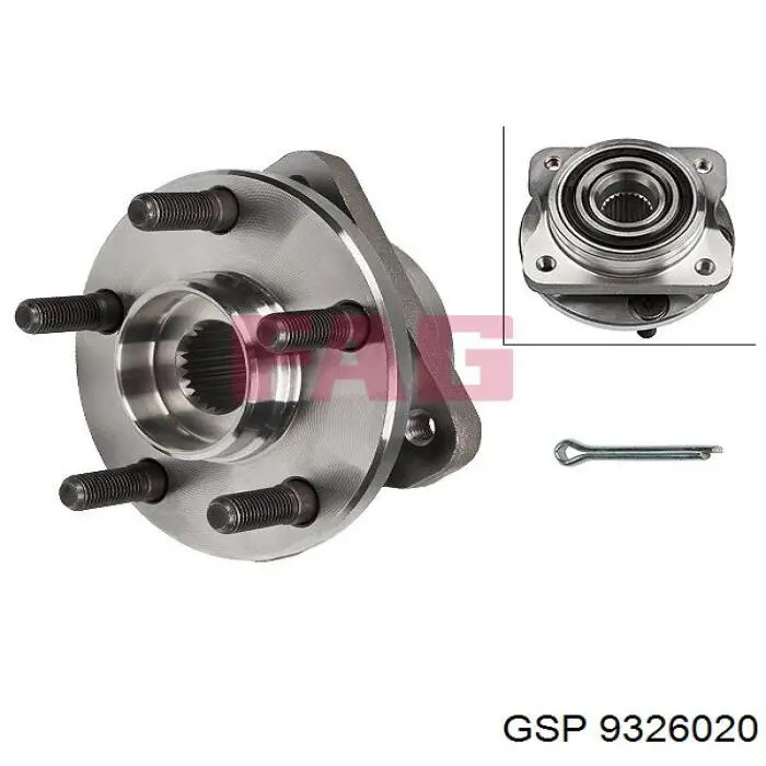 Маточина колеса передня GSP 9326020 ціна, від 45.96 USD