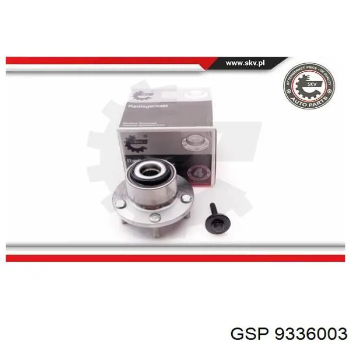 Маточина колеса передня GSP 9336003 ціна, від 51.59 USD